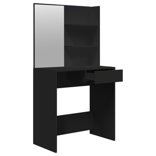 Dressing Table with Mirror Black 74.5x40x141 cm - Giant Lobelia