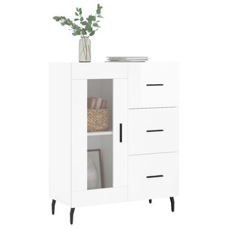 vidaXL Sideboard High Gloss White 69.5x34x90 cm Engineered Wood - Giant Lobelia