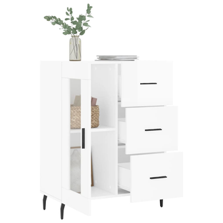 vidaXL Sideboard High Gloss White 69.5x34x90 cm Engineered Wood - Giant Lobelia