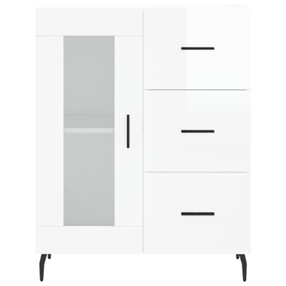 vidaXL Sideboard High Gloss White 69.5x34x90 cm Engineered Wood - Giant Lobelia