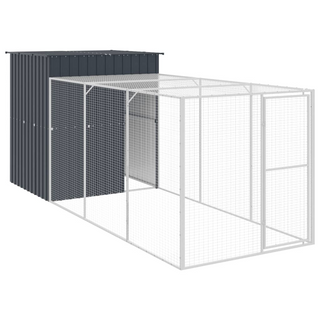 Chicken Cage with Run Anthracite 165x455x181 cm Galvanised Steel - Giant Lobelia