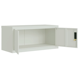 File Cabinet Light Grey 90x40x240 cm Steel - Giant Lobelia