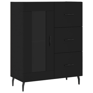 vidaXL Highboard Black 69.5x34x180 cm Engineered Wood - Giant Lobelia