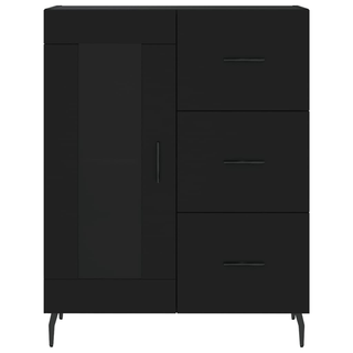 vidaXL Highboard Black 69.5x34x180 cm Engineered Wood - Giant Lobelia