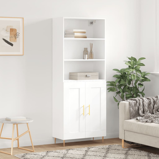 vidaXL Highboard White 69.5x34x180 cm Engineered Wood - Giant Lobelia