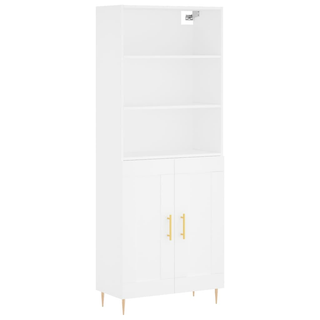 vidaXL Highboard White 69.5x34x180 cm Engineered Wood - Giant Lobelia