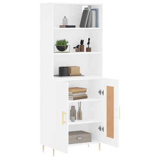 vidaXL Highboard White 69.5x34x180 cm Engineered Wood - Giant Lobelia