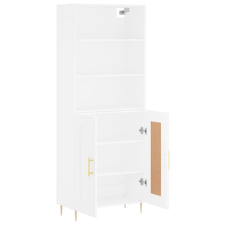 vidaXL Highboard White 69.5x34x180 cm Engineered Wood - Giant Lobelia