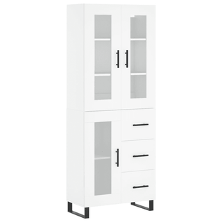 vidaXL Highboard White 69.5x34x180 cm Engineered Wood - Giant Lobelia