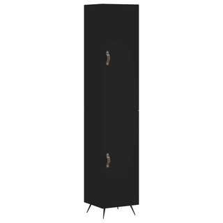 vidaXL Highboard Black 34.5x34x180 cm Engineered Wood - Giant Lobelia