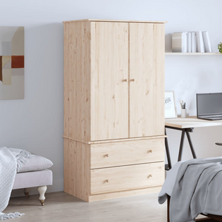 vidaXL Wardrobe ALTA 90x55x170 cm Solid Wood Pine - Giant Lobelia