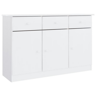 vidaXL Sideboard ALTA White 112x35x73 cm Solid Wood Pine - Giant Lobelia