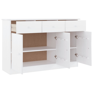 vidaXL Sideboard ALTA White 112x35x73 cm Solid Wood Pine - Giant Lobelia