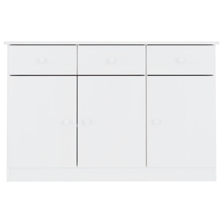 vidaXL Sideboard ALTA White 112x35x73 cm Solid Wood Pine - Giant Lobelia