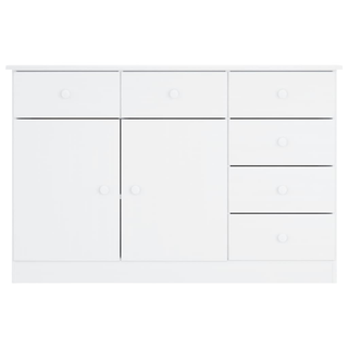 vidaXL Sideboard ALTA White 112x35x73 cm Solid Wood Pine - Giant Lobelia