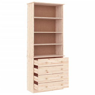 Bookcase with Drawers ALTA 77x35x186.5 cm Solid Wood Pine - Giant Lobelia