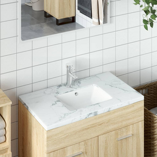 Bathroom Sink White 36.5x32x15.5 cm Rectangular Ceramic - Giant Lobelia