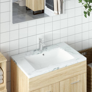 Bathroom Sink White 55.5x37.5x19 cm Rectangular Ceramic - Giant Lobelia