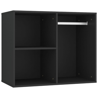 vidaXL LED Dressing Table with Cabinets Black Engineered Wood - Giant Lobelia