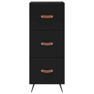 vidaXL Highboard Black 34.5x34x180 cm Engineered Wood - Giant Lobelia