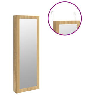 Mirror Jewellery Cabinet with LED Lights Wall Mounted - Giant Lobelia