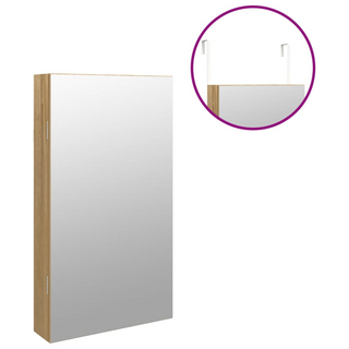 Mirror Jewellery Cabinet with LED Lights Wall Mounted - Giant Lobelia