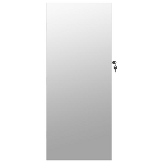 Mirror Jewellery Cabinet with LED Lights Wall Mounted White - Giant Lobelia