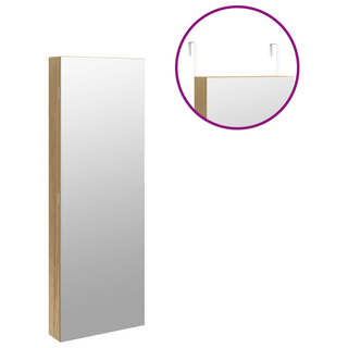 Mirror Jewellery Cabinet with LED Lights Wall Mounted - Giant Lobelia