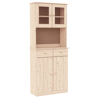 Highboard ALTA 77x35x188 cm Solid Wood Pine - Giant Lobelia