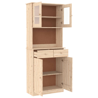 Highboard ALTA 77x35x188 cm Solid Wood Pine - Giant Lobelia