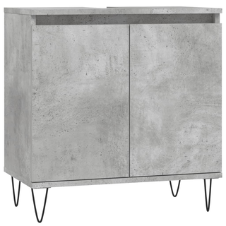 vidaXL 3 Piece Bathroom Cabinet Set Concrete Grey Engineered Wood - Giant Lobelia