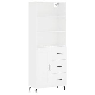 vidaXL Highboard White 69.5x34x180 cm Engineered Wood - Giant Lobelia