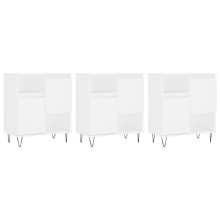 vidaXL Sideboards 3 pcs White Engineered Wood - Giant Lobelia