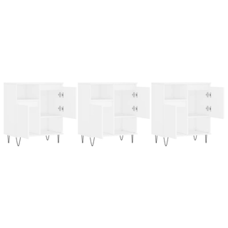 vidaXL Sideboards 3 pcs White Engineered Wood - Giant Lobelia