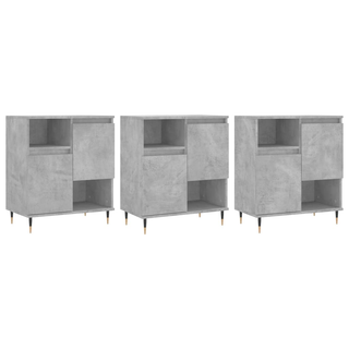 vidaXL Sideboards 3 pcs Concrete Grey Engineered Wood - Giant Lobelia