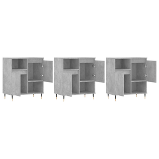 vidaXL Sideboards 3 pcs Concrete Grey Engineered Wood - Giant Lobelia