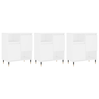 vidaXL Sideboards 3 pcs White Engineered Wood - Giant Lobelia