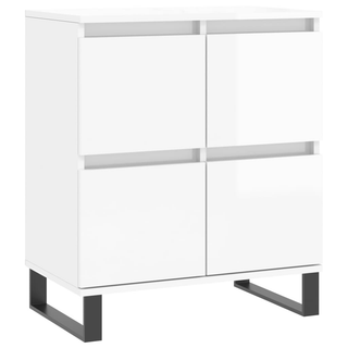 vidaXL Sideboards 3 pcs High Gloss White Engineered Wood - Giant Lobelia