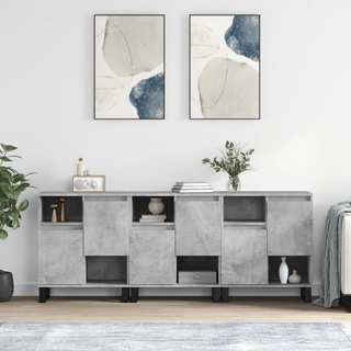 vidaXL Sideboards 3 pcs Concrete Grey Engineered Wood - Giant Lobelia