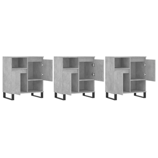 vidaXL Sideboards 3 pcs Concrete Grey Engineered Wood - Giant Lobelia