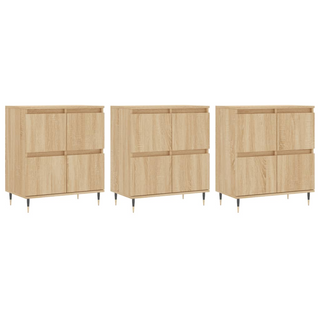 vidaXL Sideboards 3 pcs Sonoma Oak Engineered Wood - Giant Lobelia