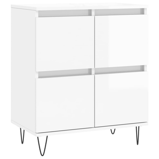 vidaXL Sideboards 3 pcs High Gloss White Engineered Wood - Giant Lobelia