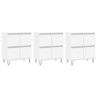 vidaXL Sideboards 3 pcs White Engineered Wood - Giant Lobelia