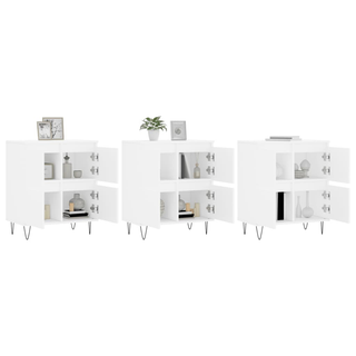 vidaXL Sideboards 3 pcs White Engineered Wood - Giant Lobelia