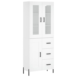 vidaXL Highboard White 69.5x34x180 cm Engineered Wood - Giant Lobelia