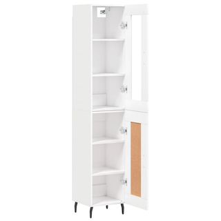 vidaXL Highboard White 34.5x34x180 cm Engineered Wood - Giant Lobelia