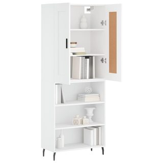 vidaXL Highboard White 69.5x34x180 cm Engineered Wood - Giant Lobelia