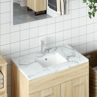 Bathroom Sink White 39x30x18.5 cm Rectangular Ceramic - Giant Lobelia