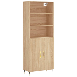 vidaXL Highboard Sonoma Oak 69.5x34x180 cm Engineered Wood - Giant Lobelia