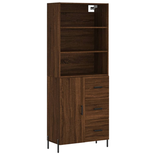 vidaXL Highboard Brown Oak 69.5x34x180 cm Engineered Wood - Giant Lobelia